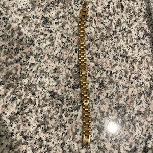 Gold-Tone Bracelet with Crown Detail